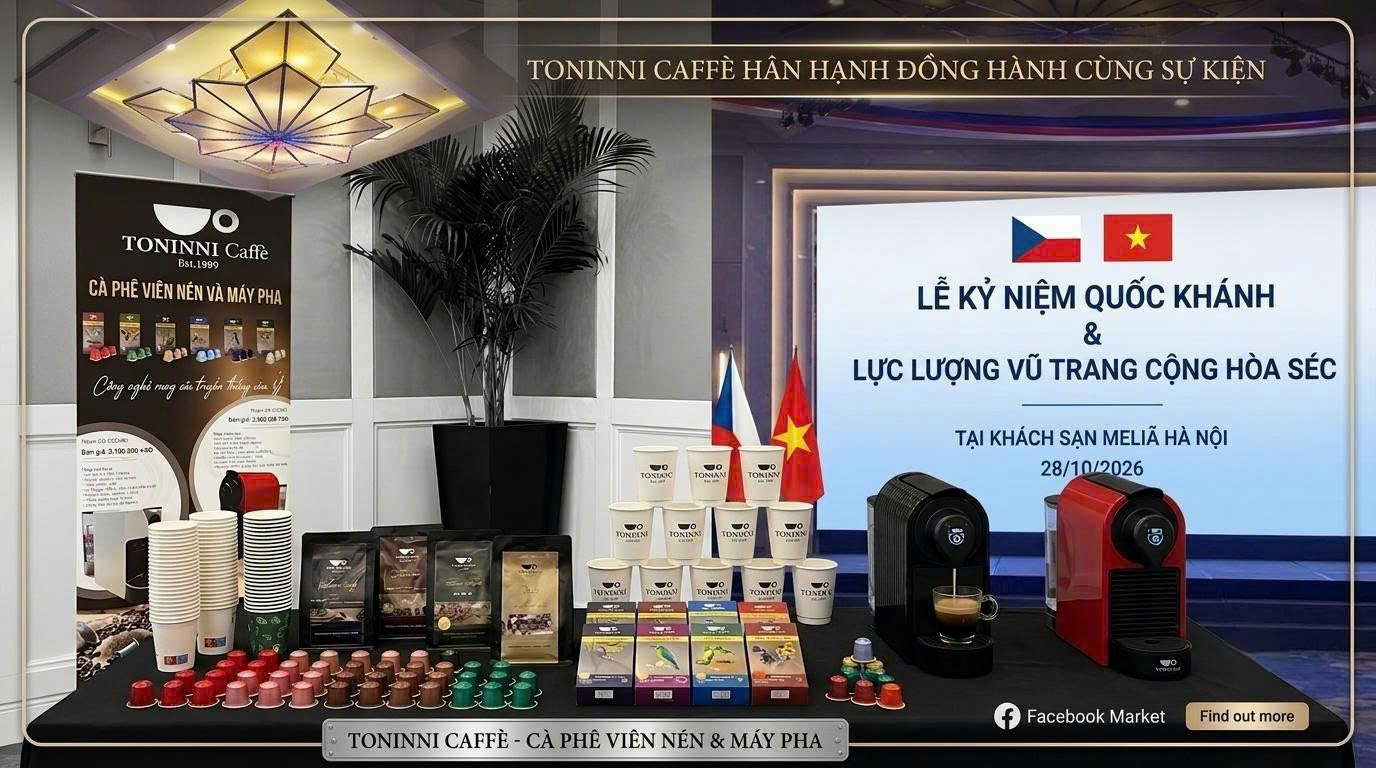 Toninni Caffè vinh dự góp mặt tại Lễ kỷ niệm Quốc khánh Cộng hòa Séc